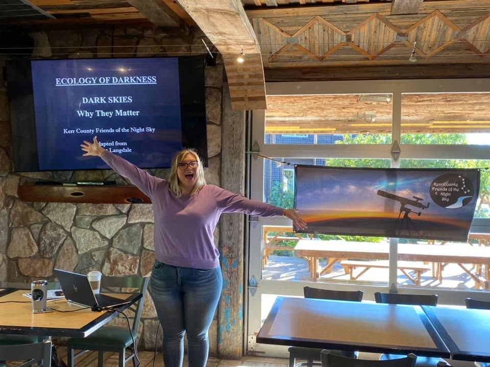 Leslie Jones teaching the ecology of darkness